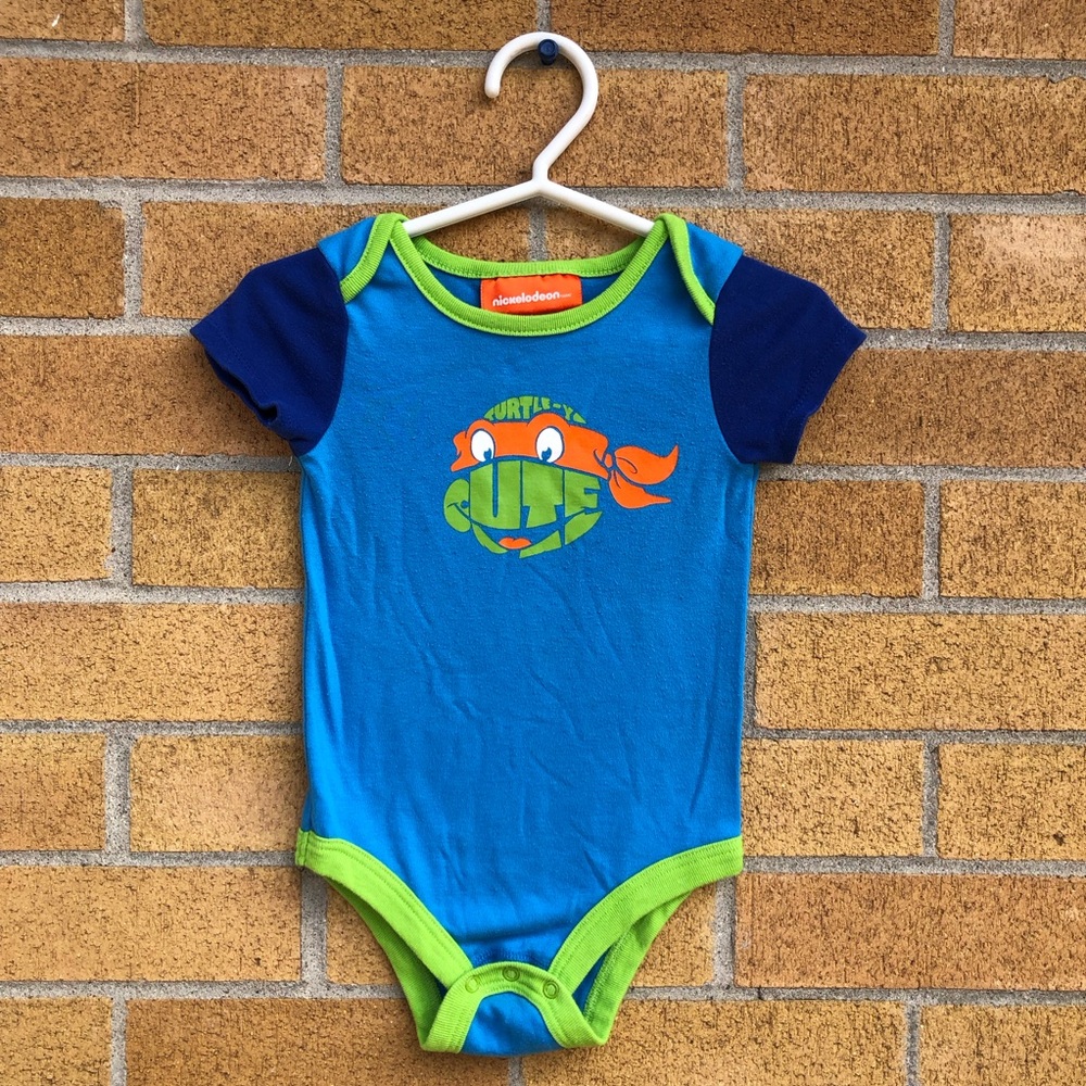 TMNT Baby One Piece Romper Outfit 6-12 M ©️2016 Vtg Boys Shirt Nickelodeon💙